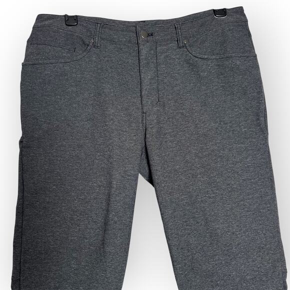 Lululemon ABC Pant Slim Tech Canvas 34" MENS 36 x 28 Heathered Black Jean - Picture 8 of 13